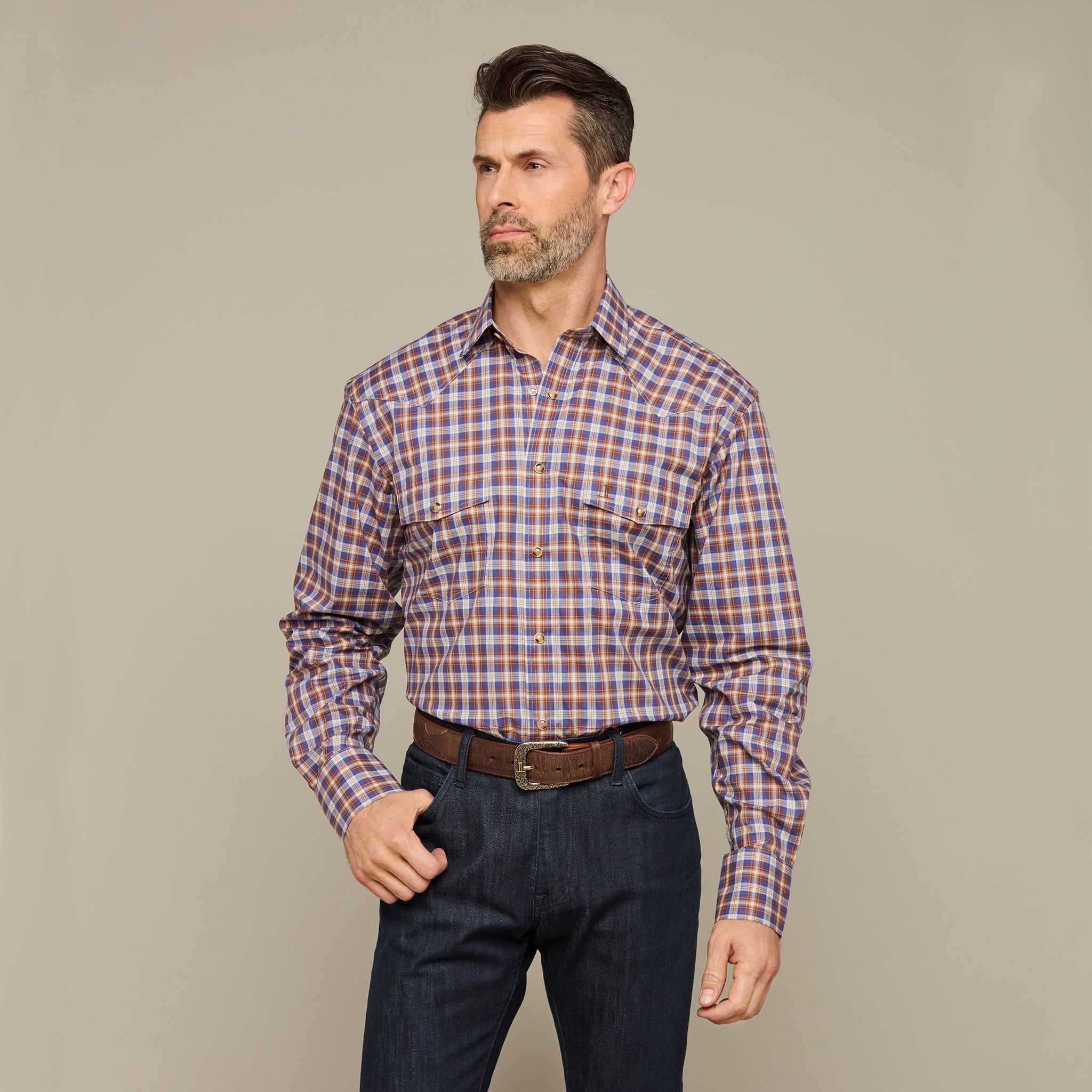 El Paso Blue/Brown Plaid