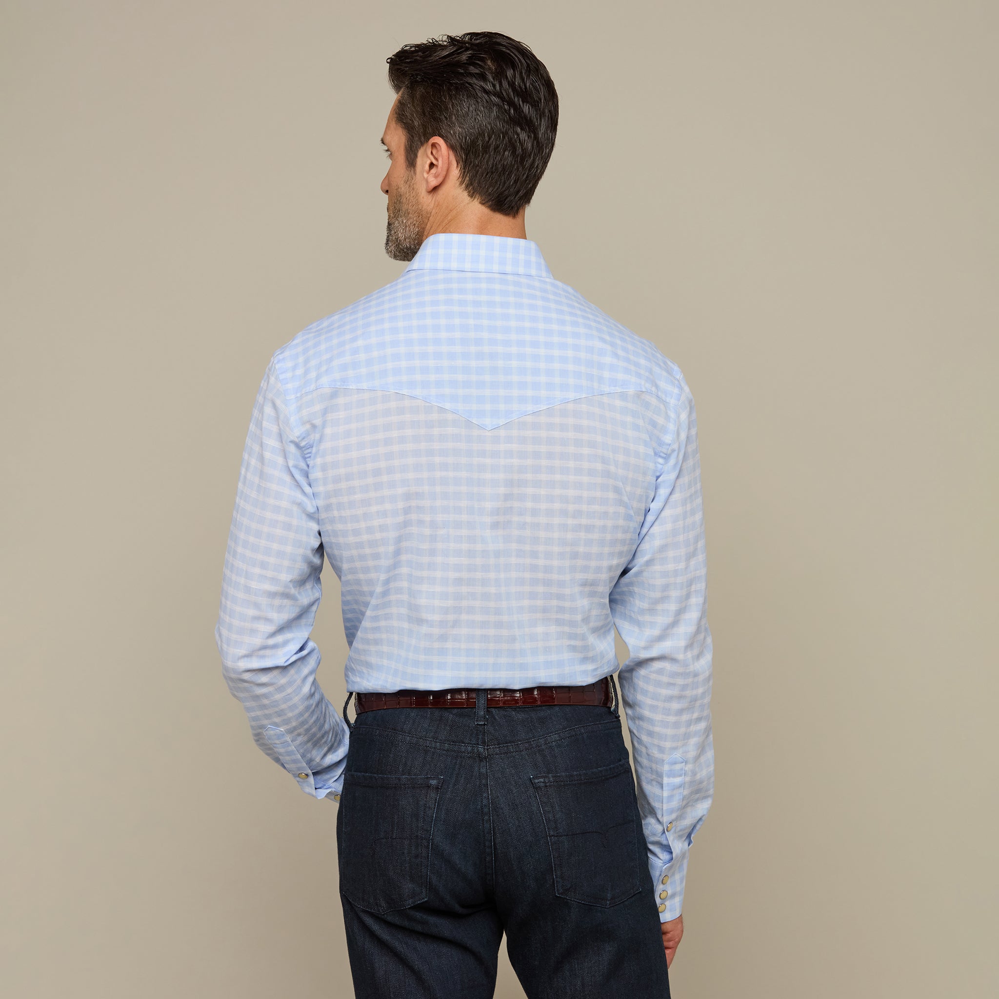 El Paso Plaids - Powder Blue Checkered Top Weave - Shop Now