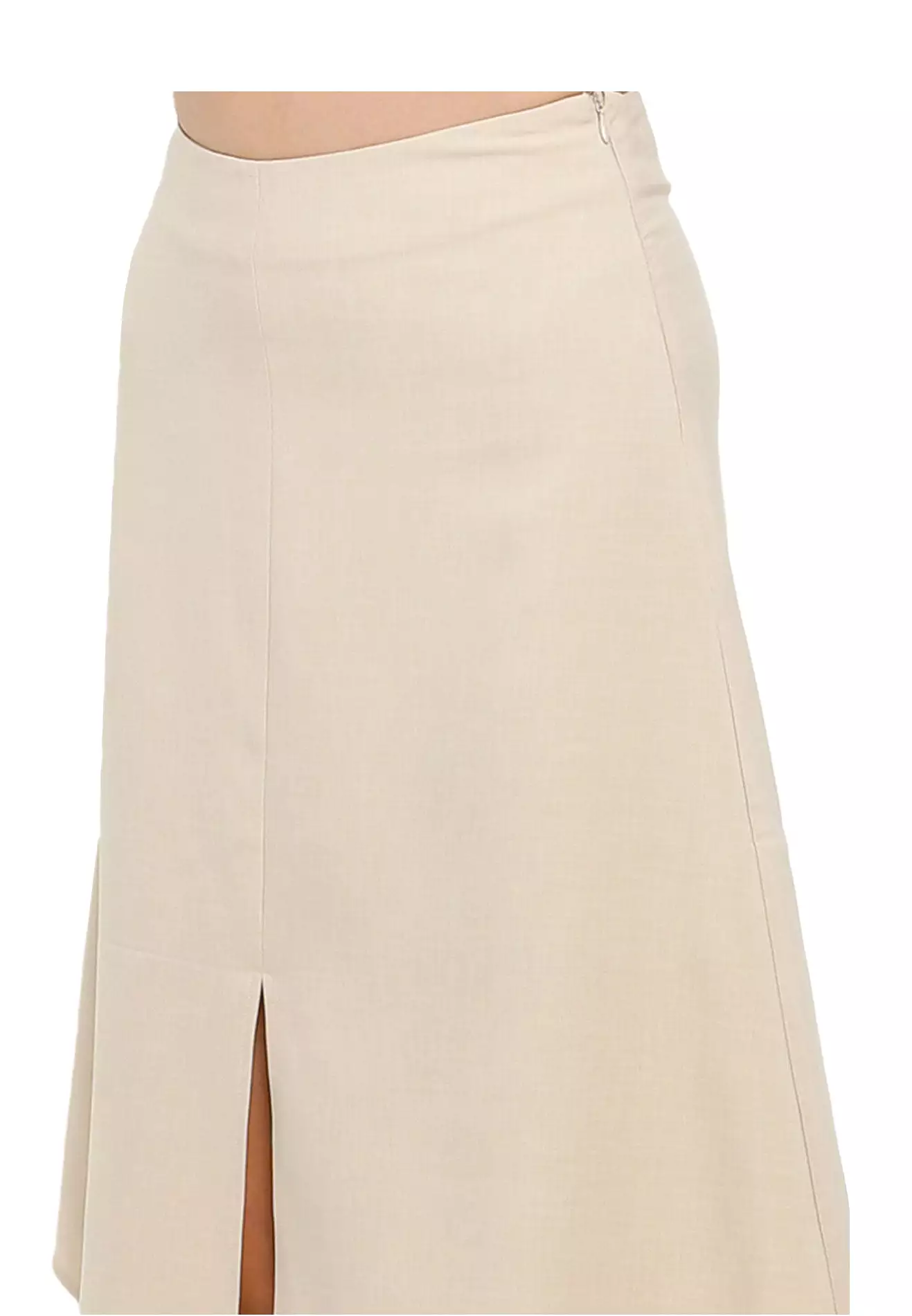 ELLE Apparel Asymmetrical Midi Skirt