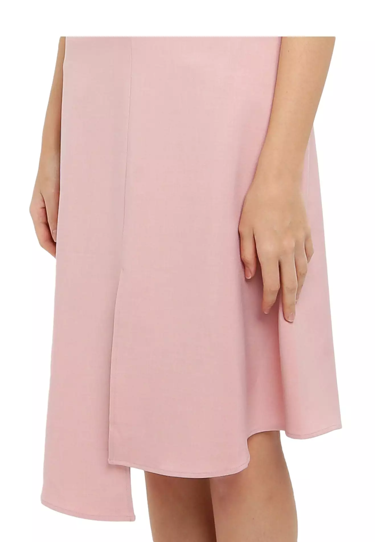 ELLE Apparel Asymmetrical Midi Skirt