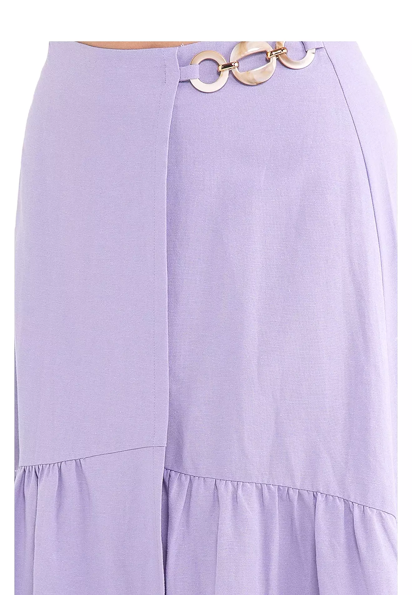 ELLE Apparel Midi Skirt: Overlapping Design