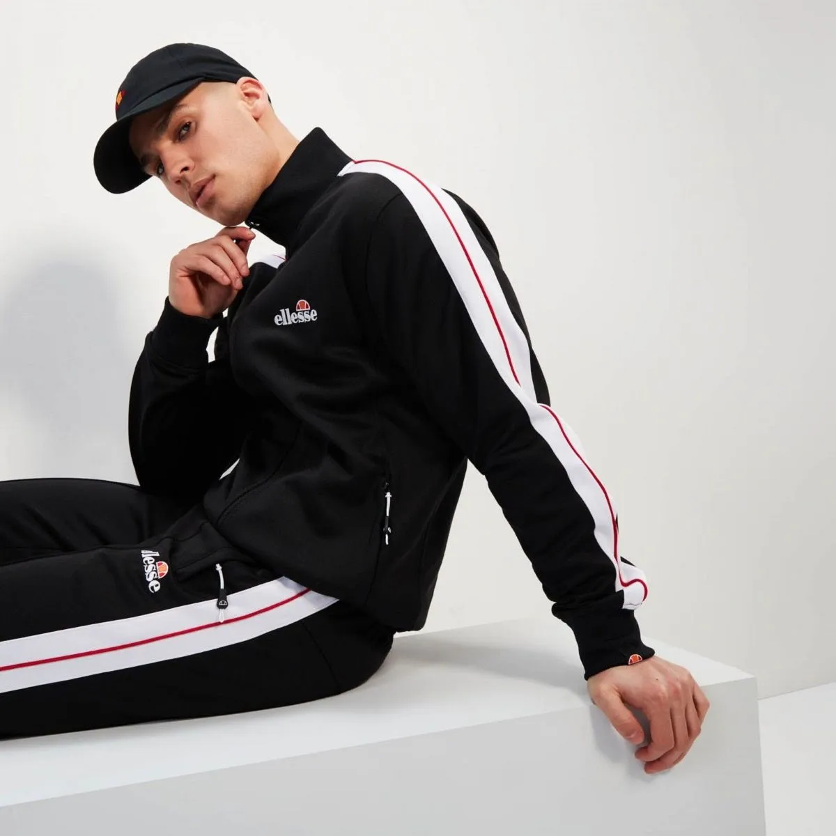 Ellesse Black Track Jacket Giandoso