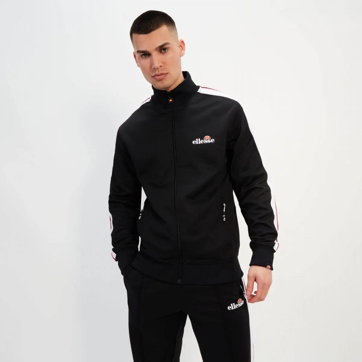 Ellesse Black Track Jacket Giandoso