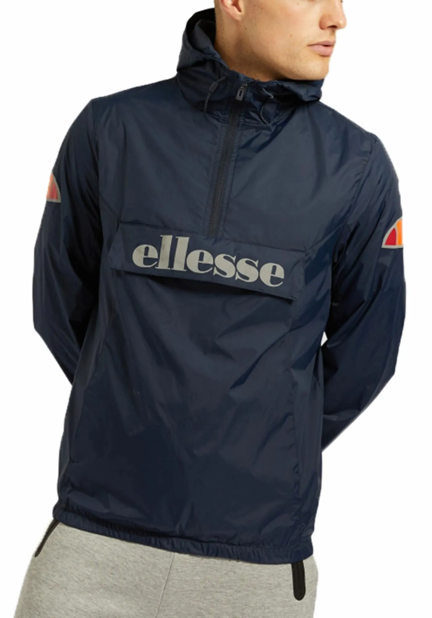 Ellesse Men's Hooded Navy Cagoule Jacket