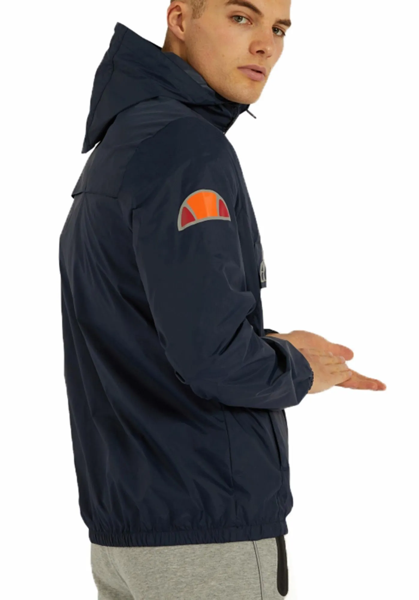 Ellesse Men's Hooded Navy Cagoule Jacket