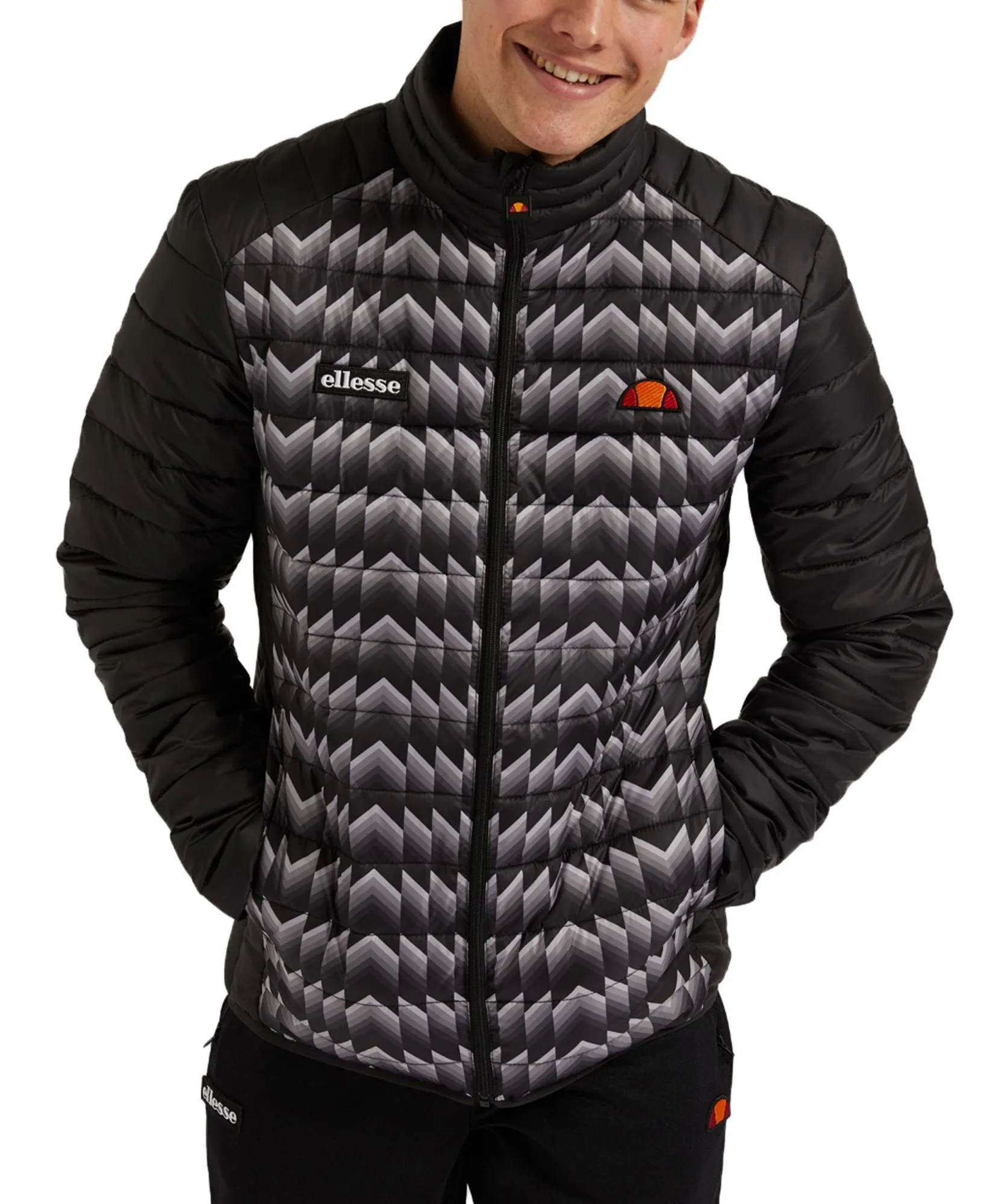 Ellesse Tartaro Retro Print Black Jacket