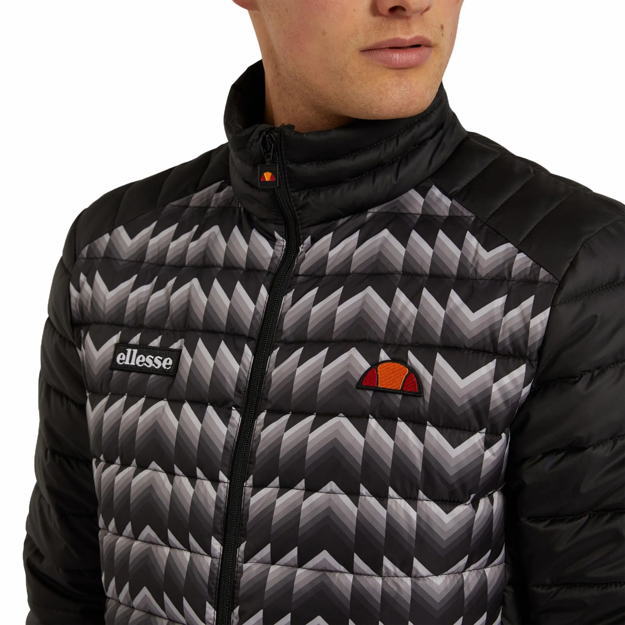 Ellesse Tartaro Retro Print Black Jacket