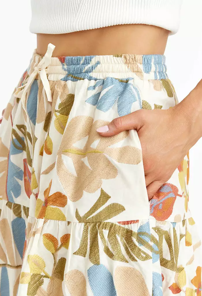 Embroidered Midi Skirt - Grant Collection