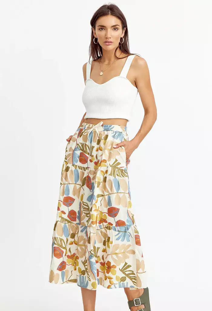 Embroidered Midi Skirt - Grant Collection