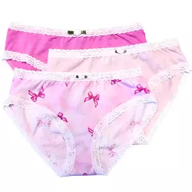 Esme 3 Piece Panty Set with Ribbon Bows