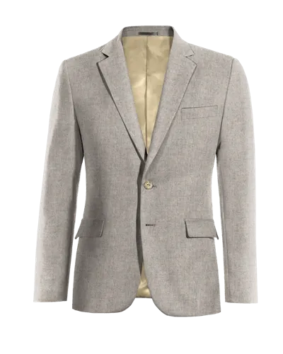 Essential gray Donegal tweed blazer.