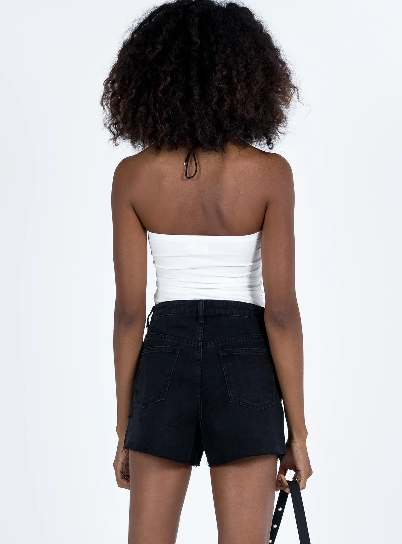 Estrella Black Denim Shorts