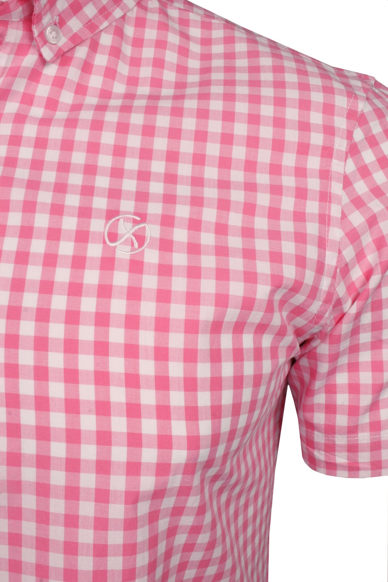 Exact Men's Cotton Gingham Check Shirt - Short Sleeve