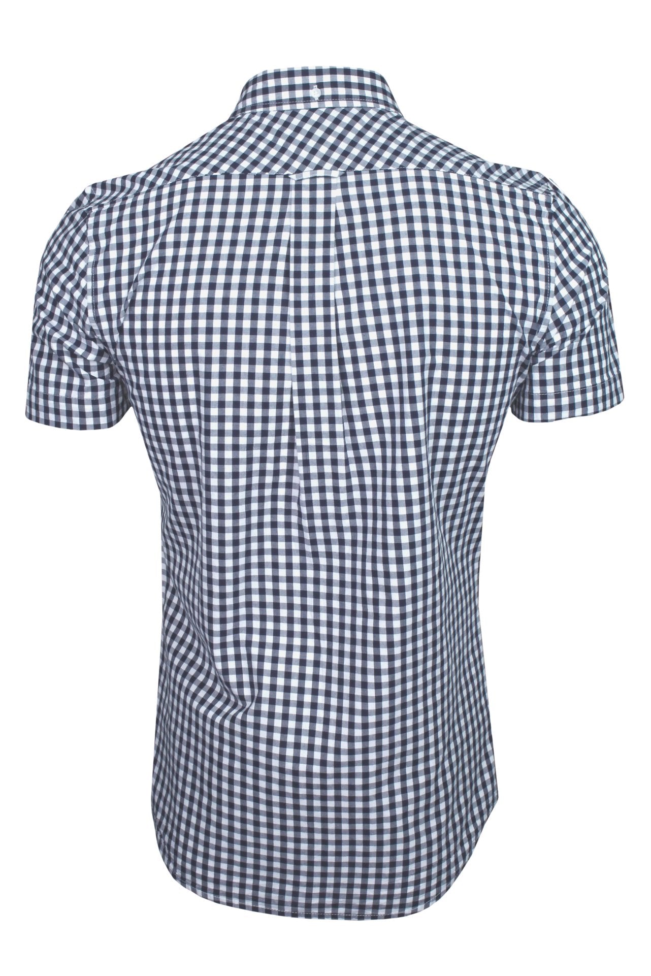 Exact Men's Cotton Gingham Check Shirt - Short Sleeve