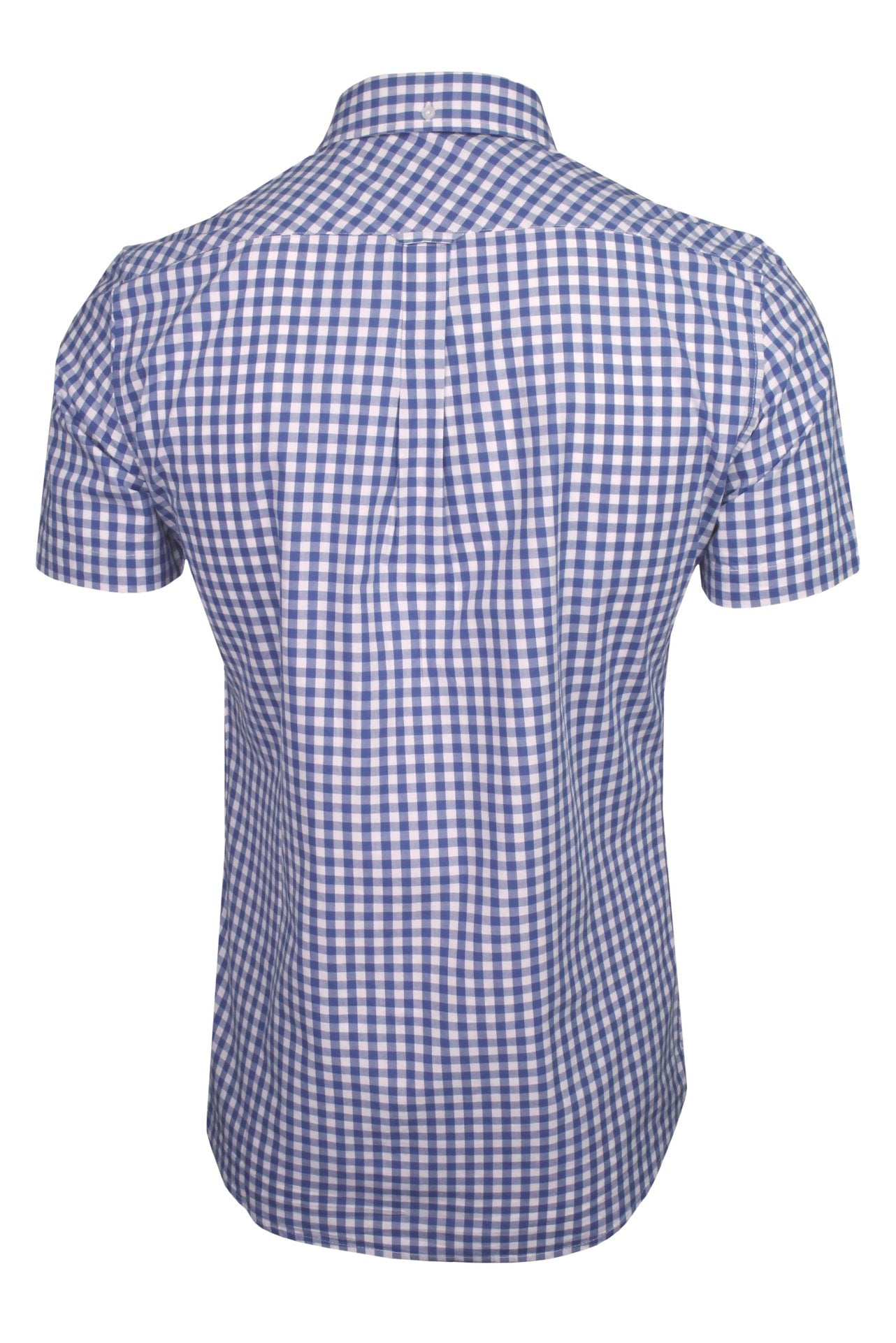 Exact Men's Cotton Gingham Check Shirt - Short Sleeve