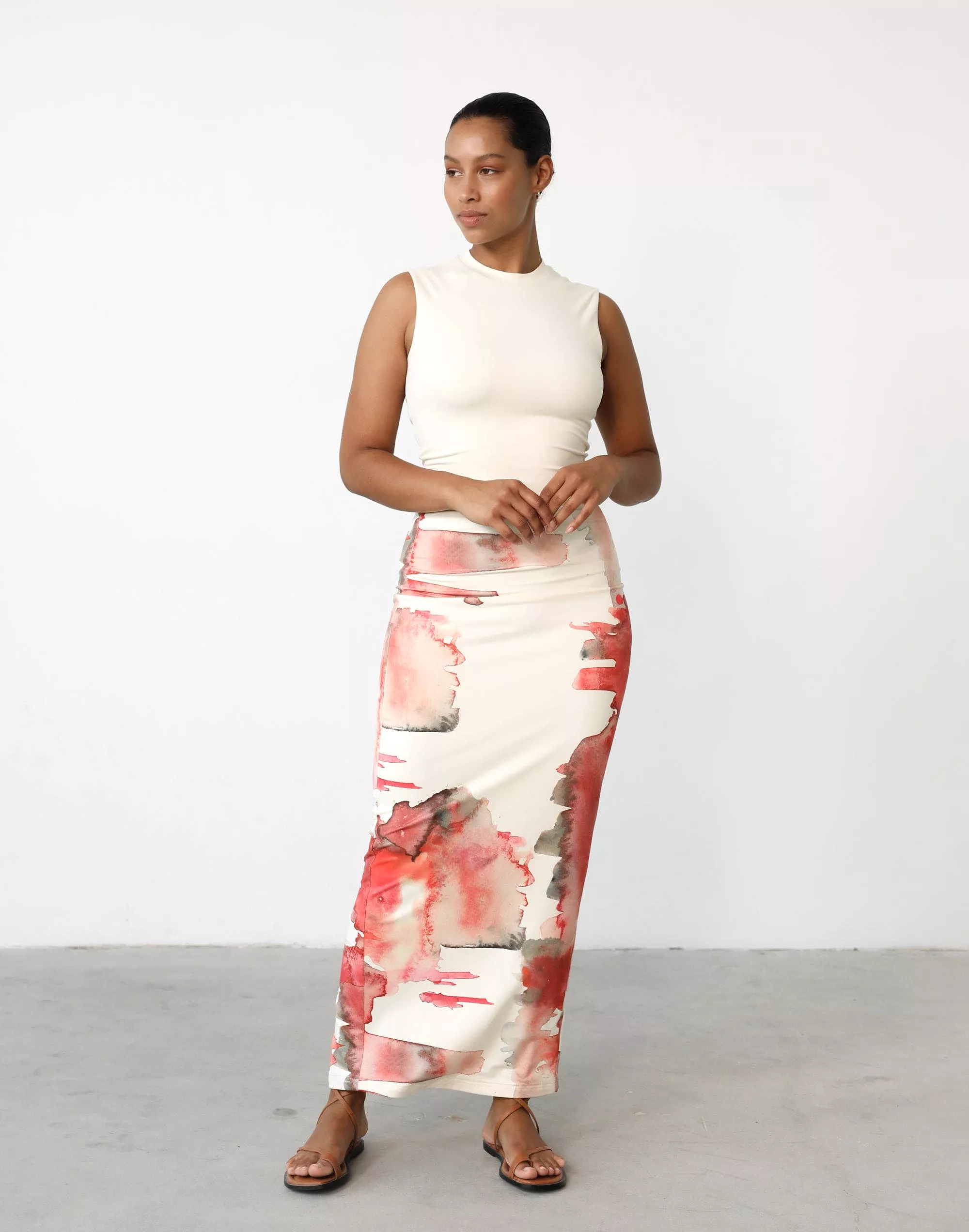 Fable Watercolour Maxi Skirt