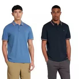 Farah 'Alvin' Pique Polo Shirt Regular Fit - Tipped