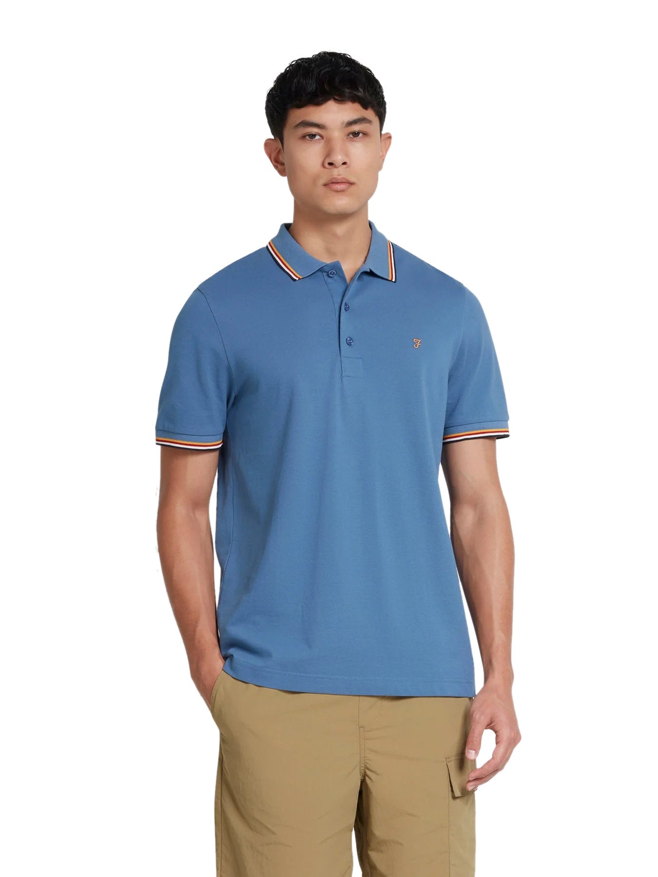 Farah 'Alvin' Pique Polo Shirt Regular Fit - Tipped