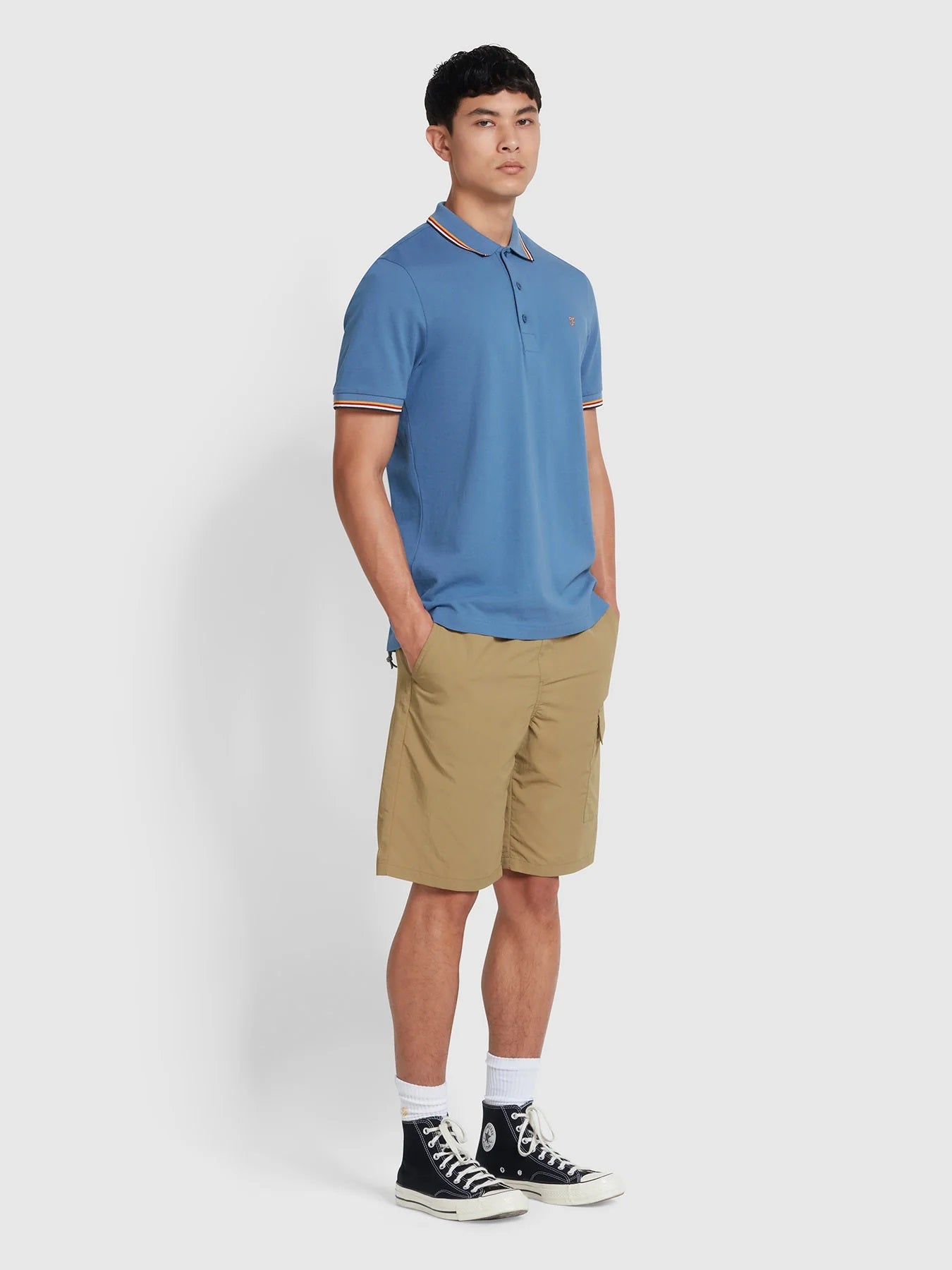 Farah 'Alvin' Pique Polo Shirt Regular Fit - Tipped