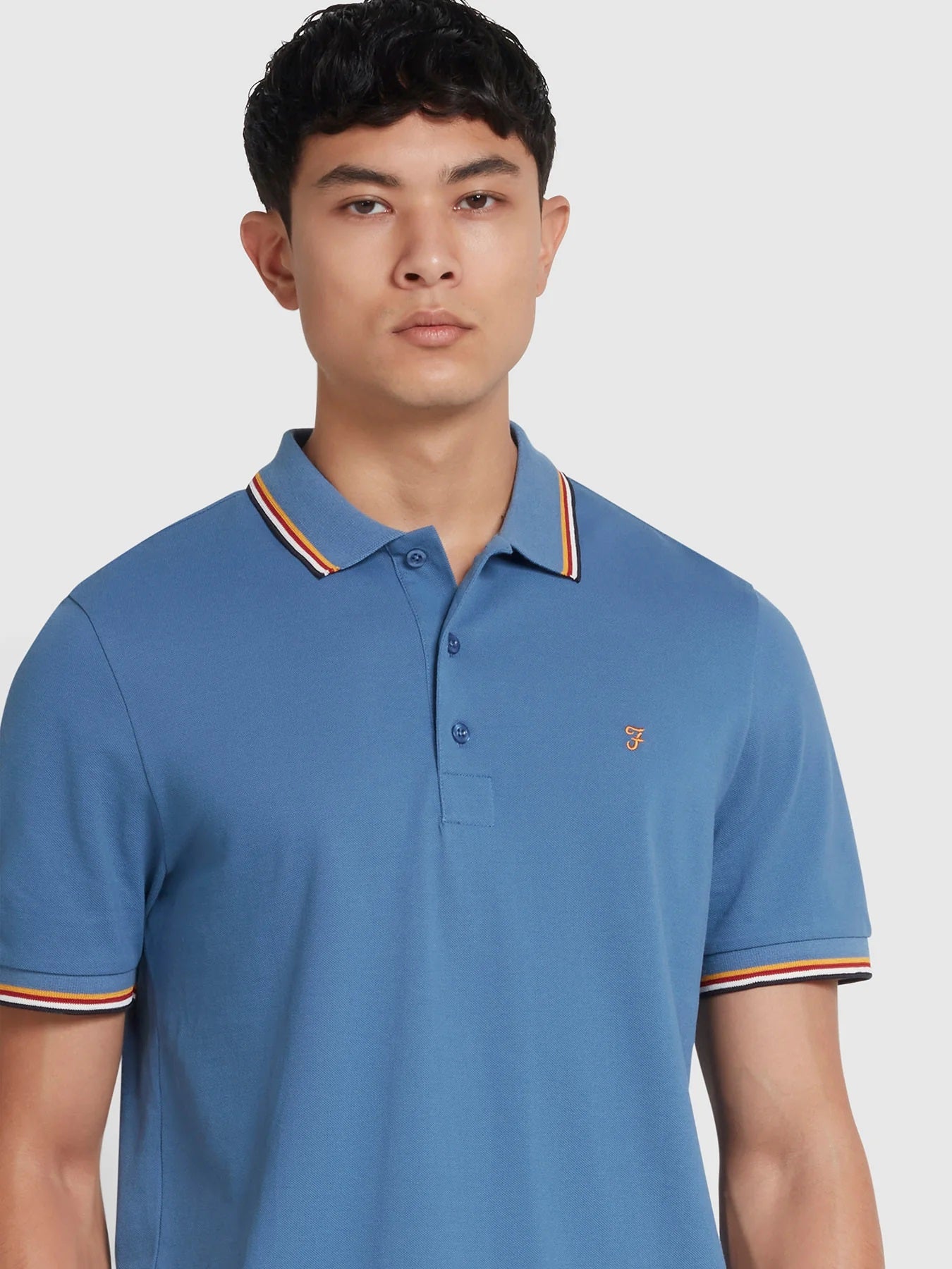 Farah 'Alvin' Pique Polo Shirt Regular Fit - Tipped