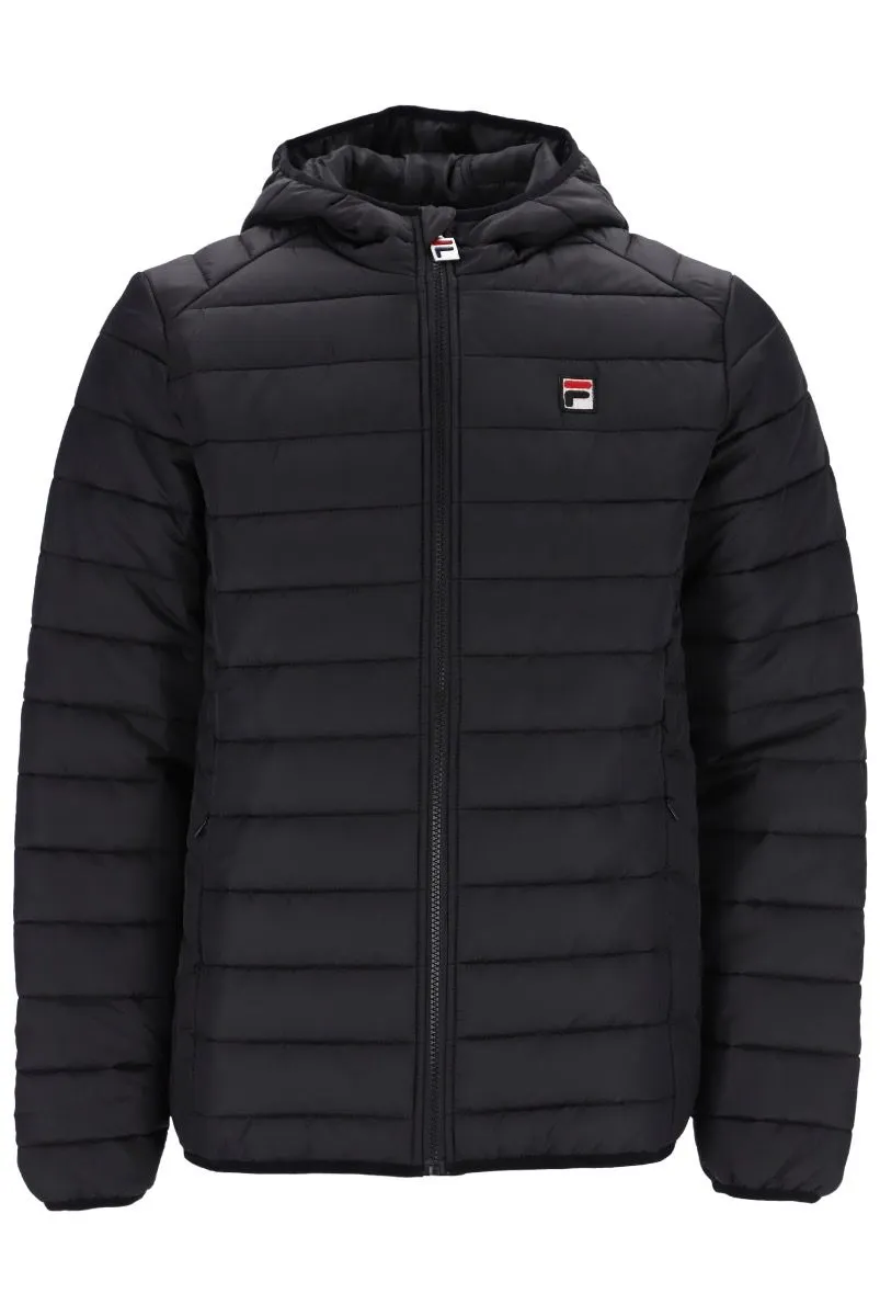 Black Fila Quilted Pavo Casual Jacket