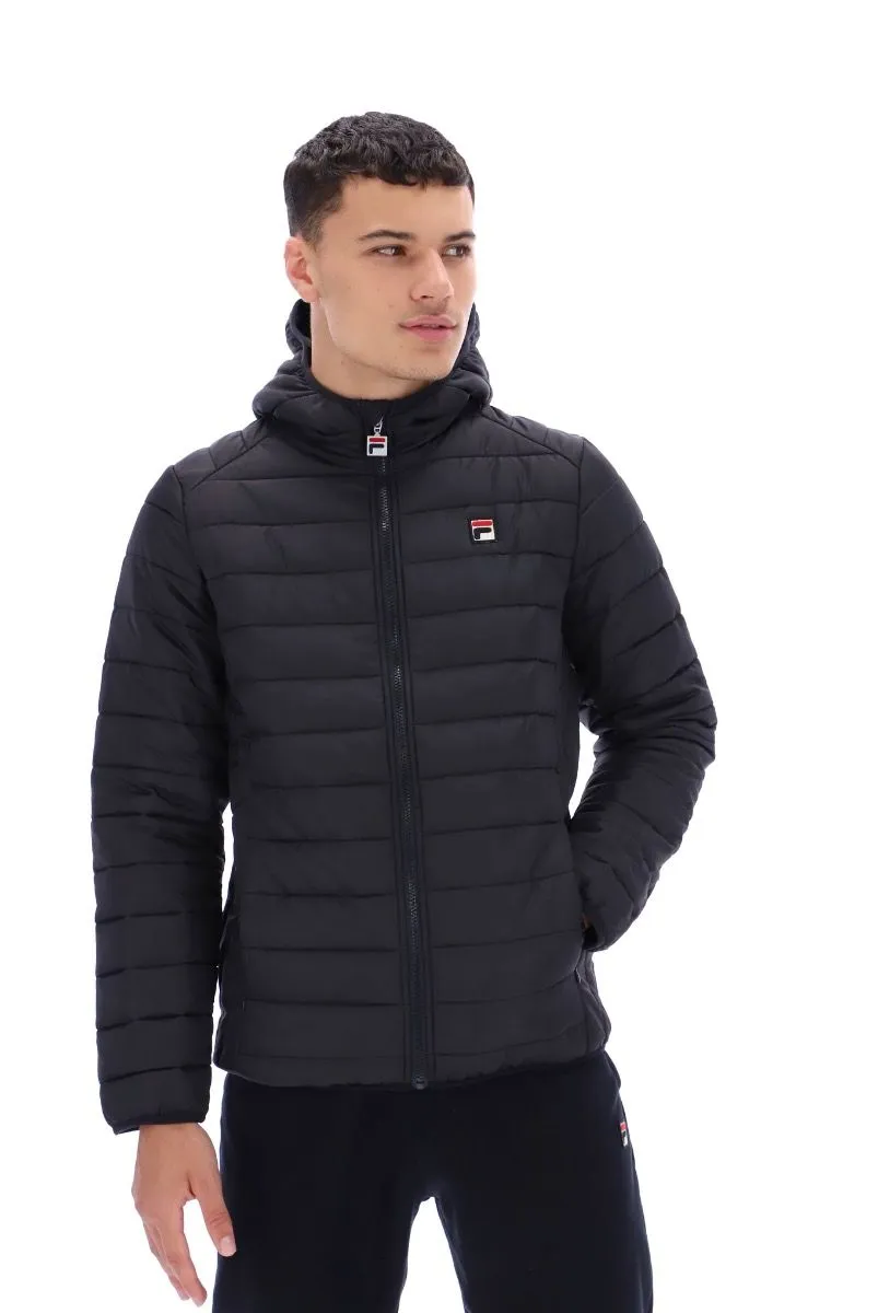 Black Fila Quilted Pavo Casual Jacket