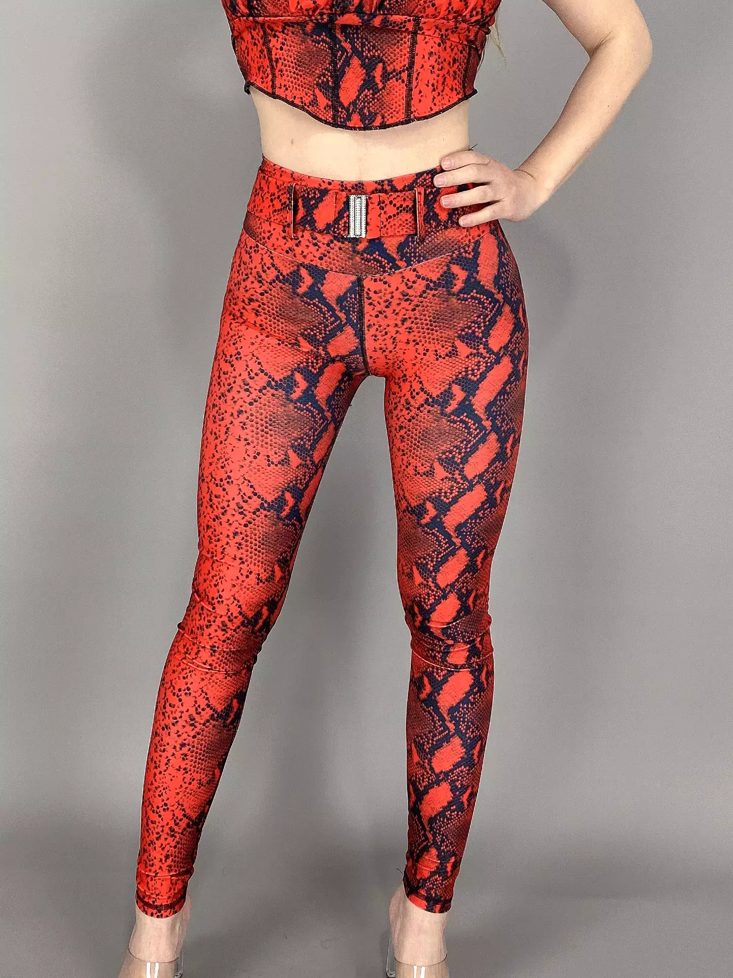 Fitwear Legging Belt Red Snake