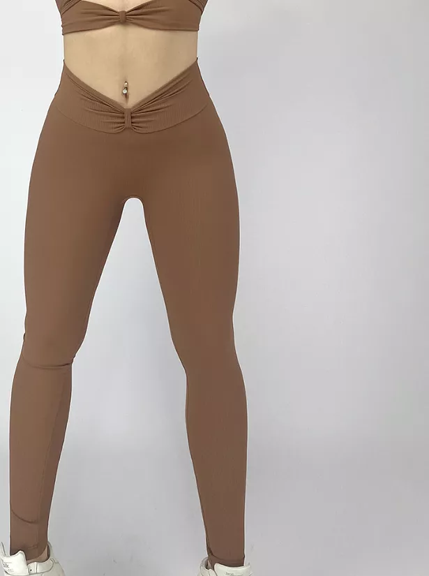 Fitwear Legging - First Meet Brown leggings from La Fitwear.