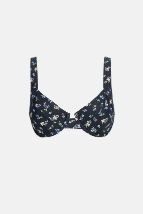 Fleur Black Floral Underwire Top - Shop Now