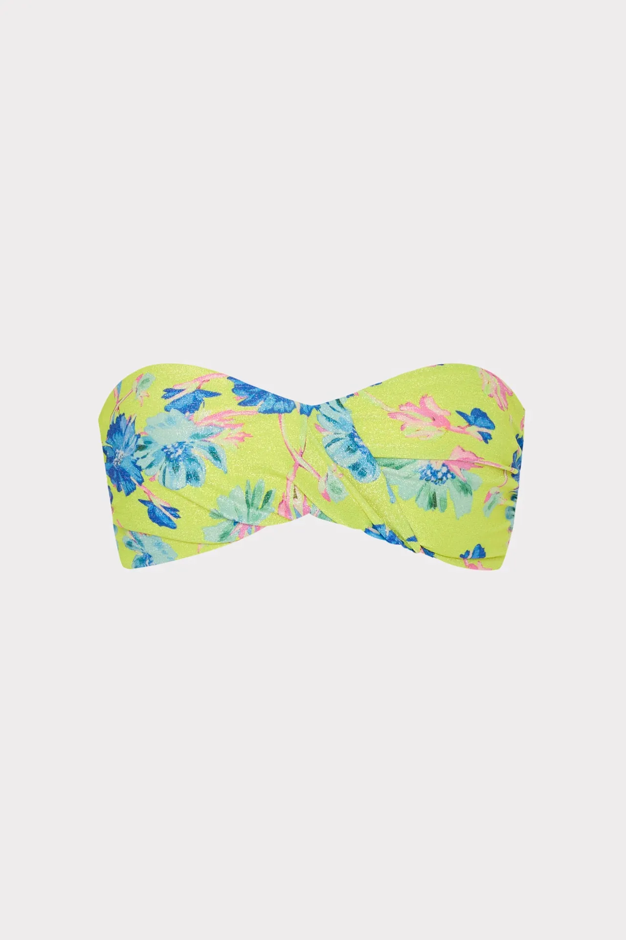 Twist Bandeau Top with Floating Cosmos Design