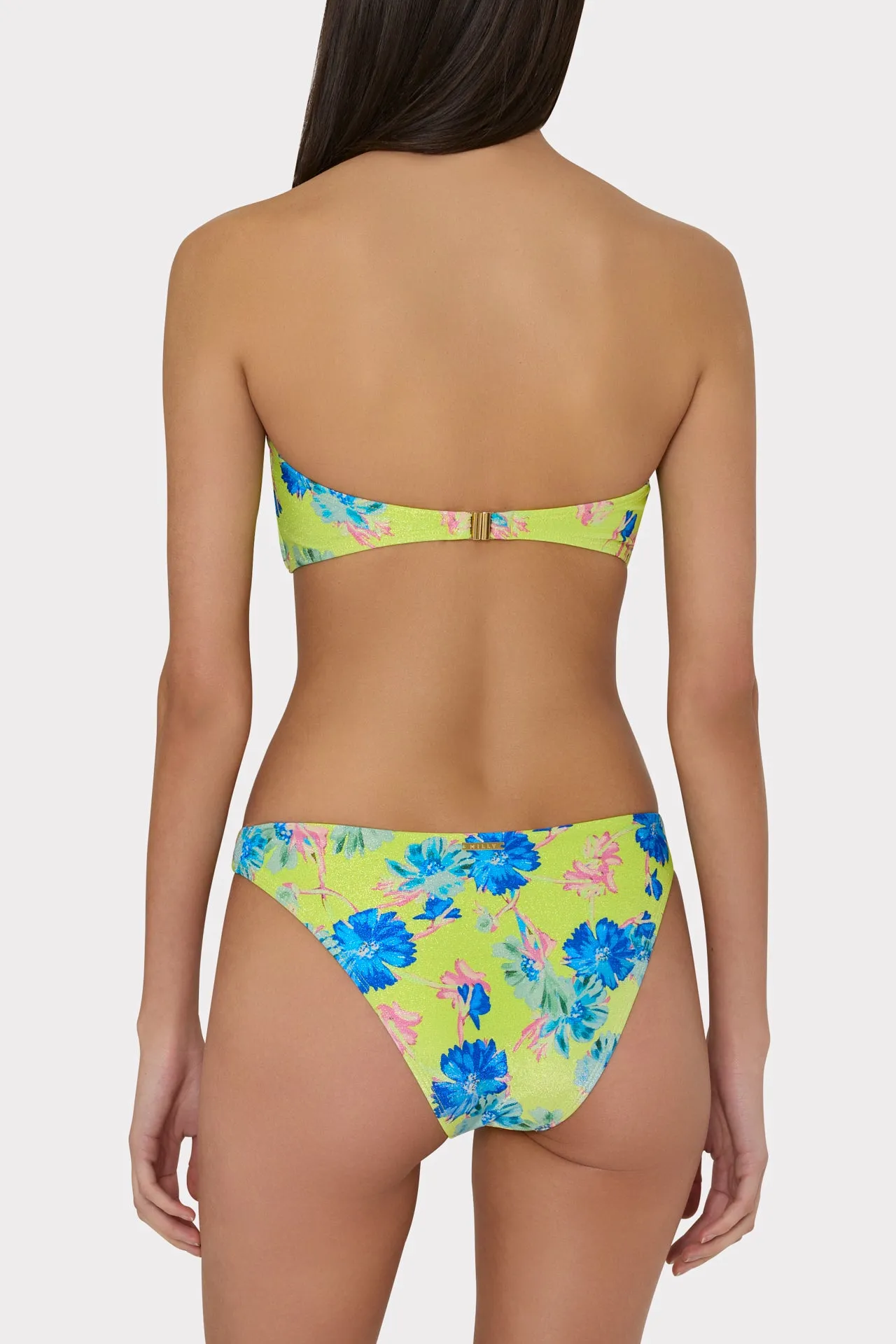 Twist Bandeau Top with Floating Cosmos Design