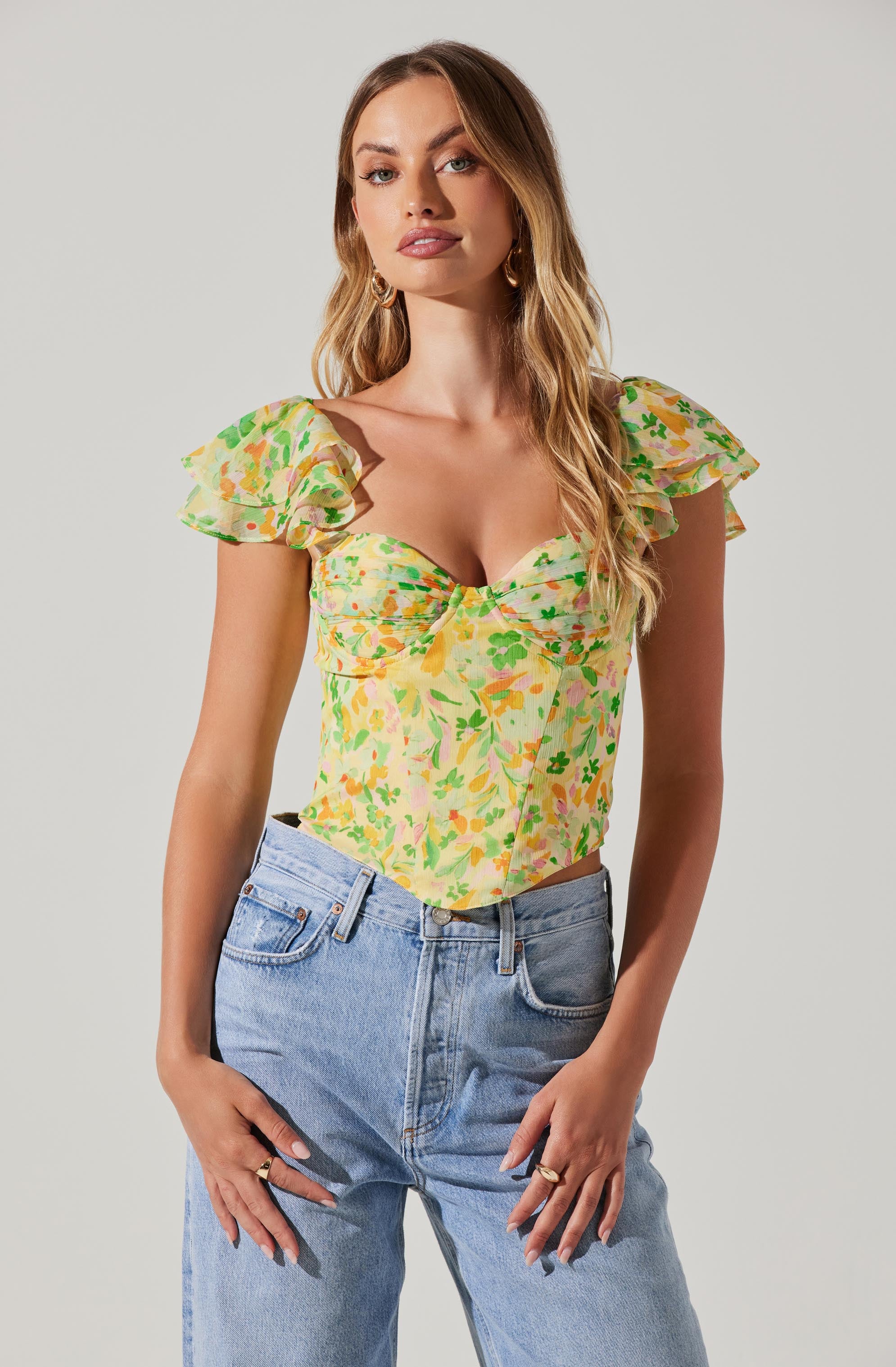 Floral Bustier Top