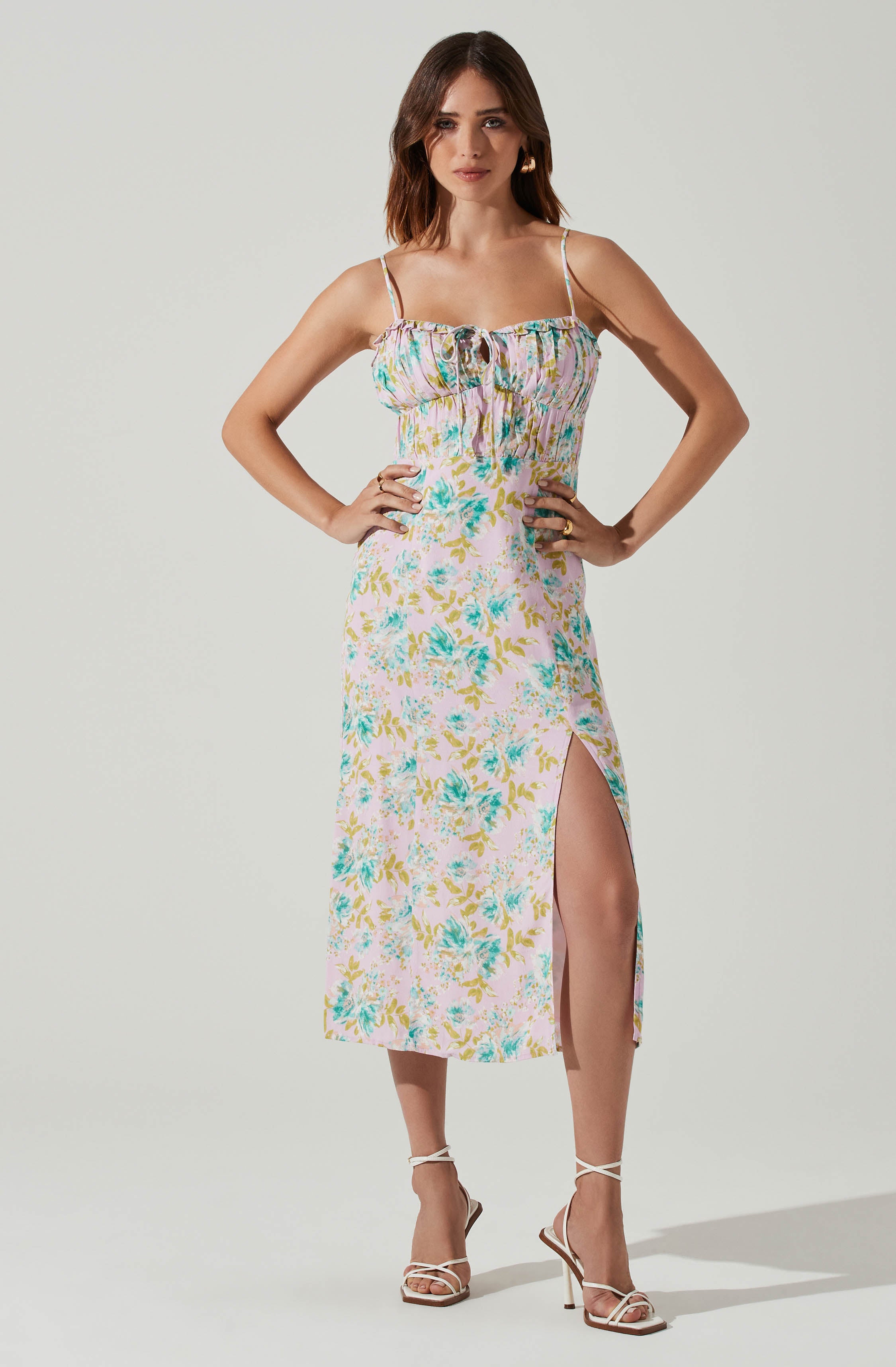 Floral Cutout Midi Dress - Shop Now