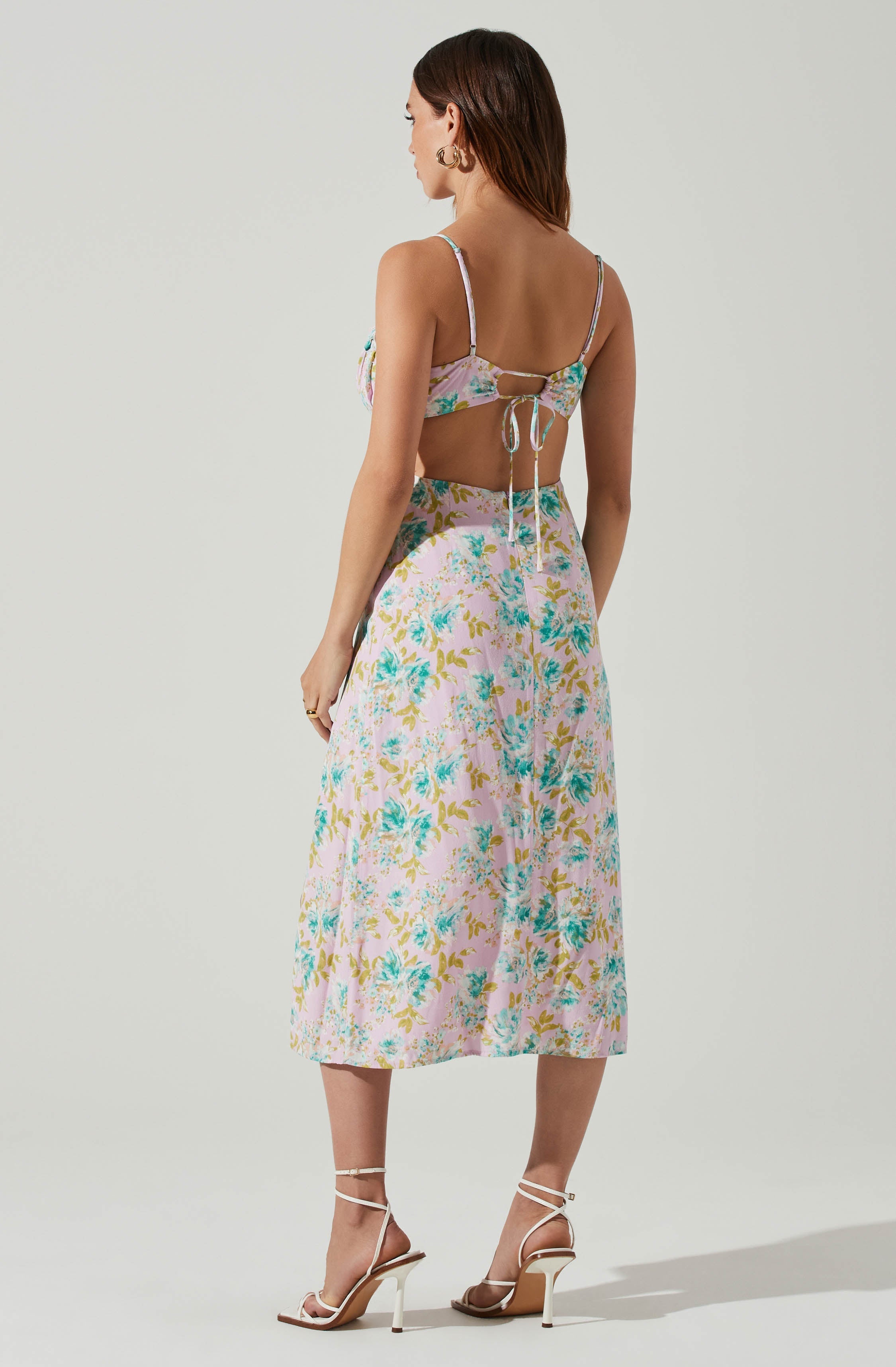 Floral Cutout Midi Dress - Shop Now