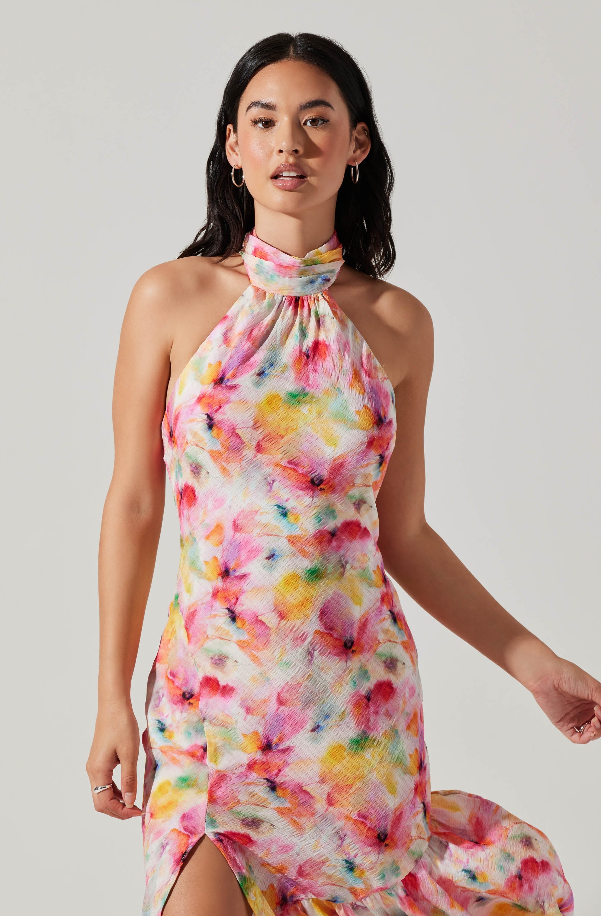 Floral Halter Neck Dress - Caspia Collection