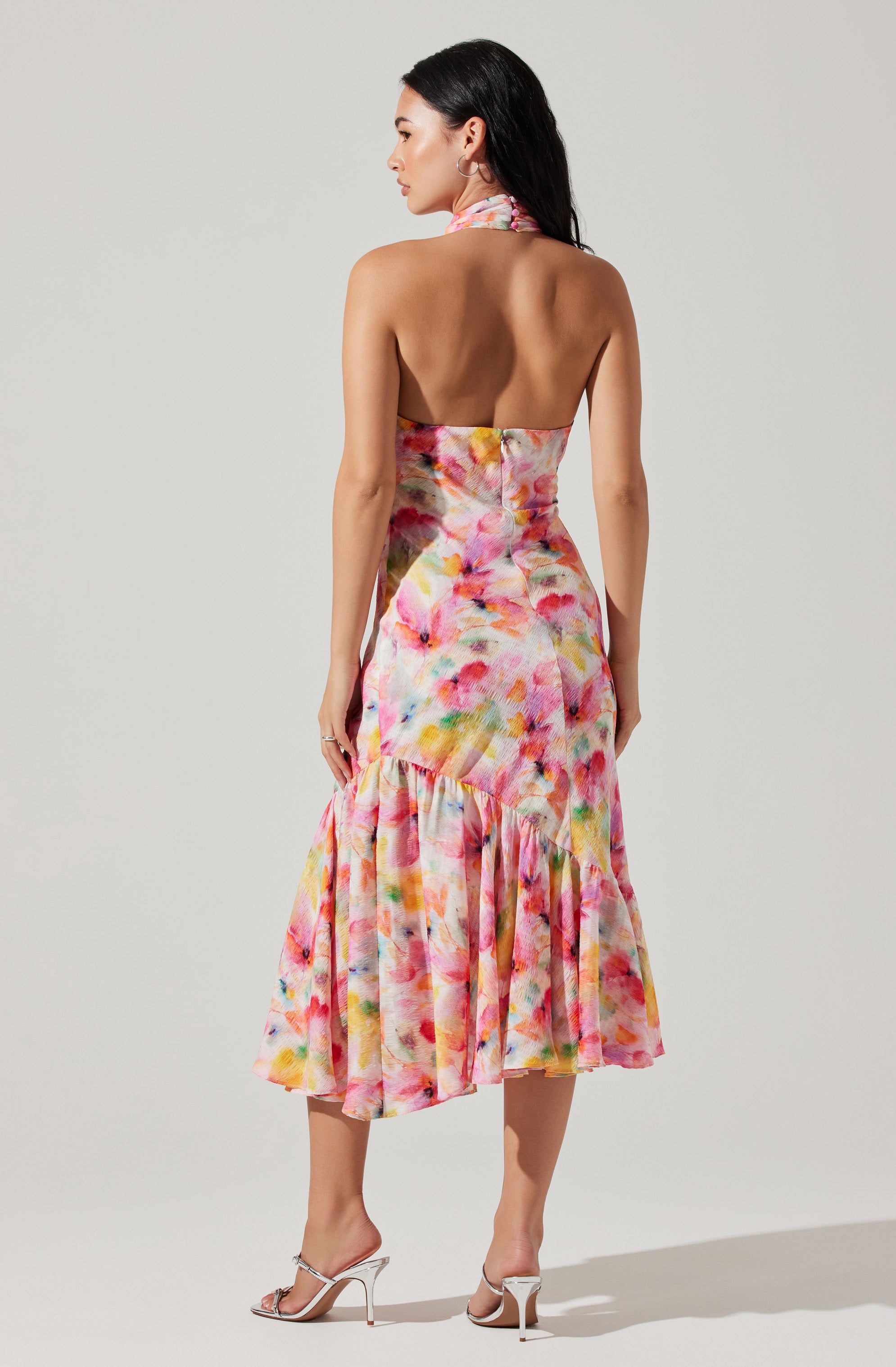 Floral Halter Neck Dress - Caspia Collection