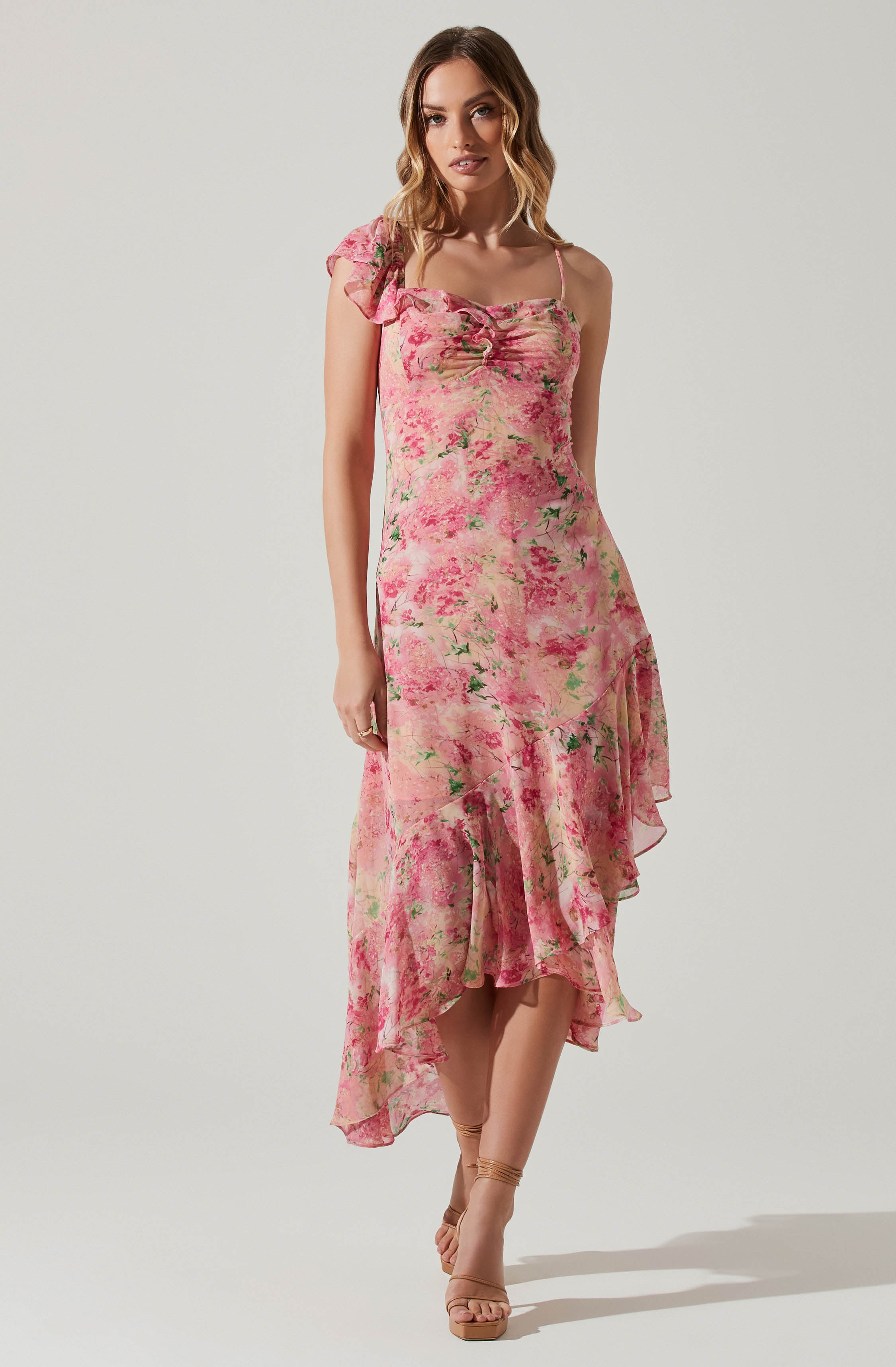 Floral Midi Dress - Camelia