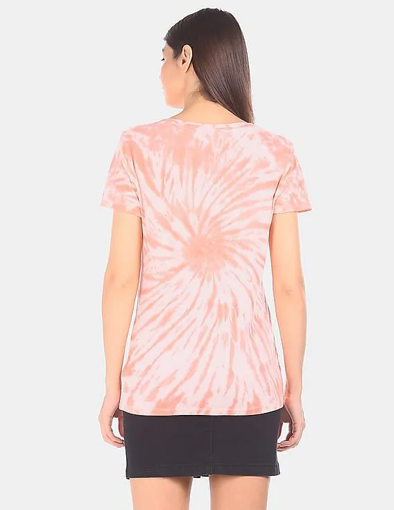 GAP Pink Short Sleeve Tie And Dye T-Shirt