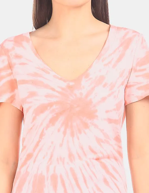 GAP Pink Short Sleeve Tie And Dye T-Shirt