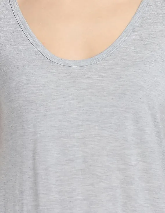 GAP Grey Short Sleeve Roll Tee Women