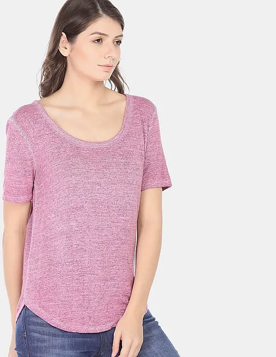 GAP Pink Boxy Top with Short Sleeves for Women