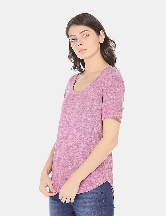 GAP Pink Boxy Top with Short Sleeves for Women