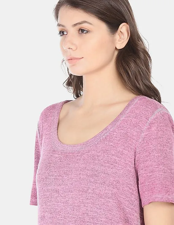 GAP Pink Boxy Top with Short Sleeves for Women