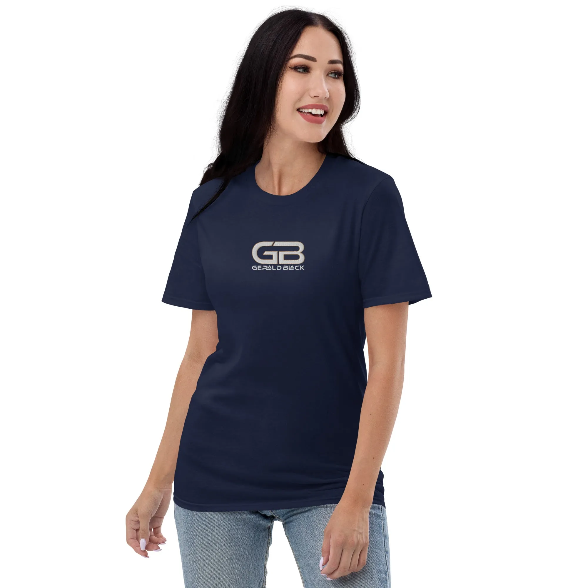 Gerald Black Short-sleeve Embroidered T-Shirt Men Women