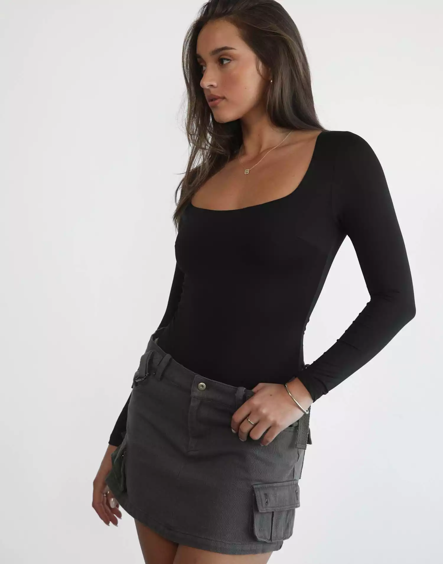 Gigi Mini Skirt - Charcoal | Shop Now!