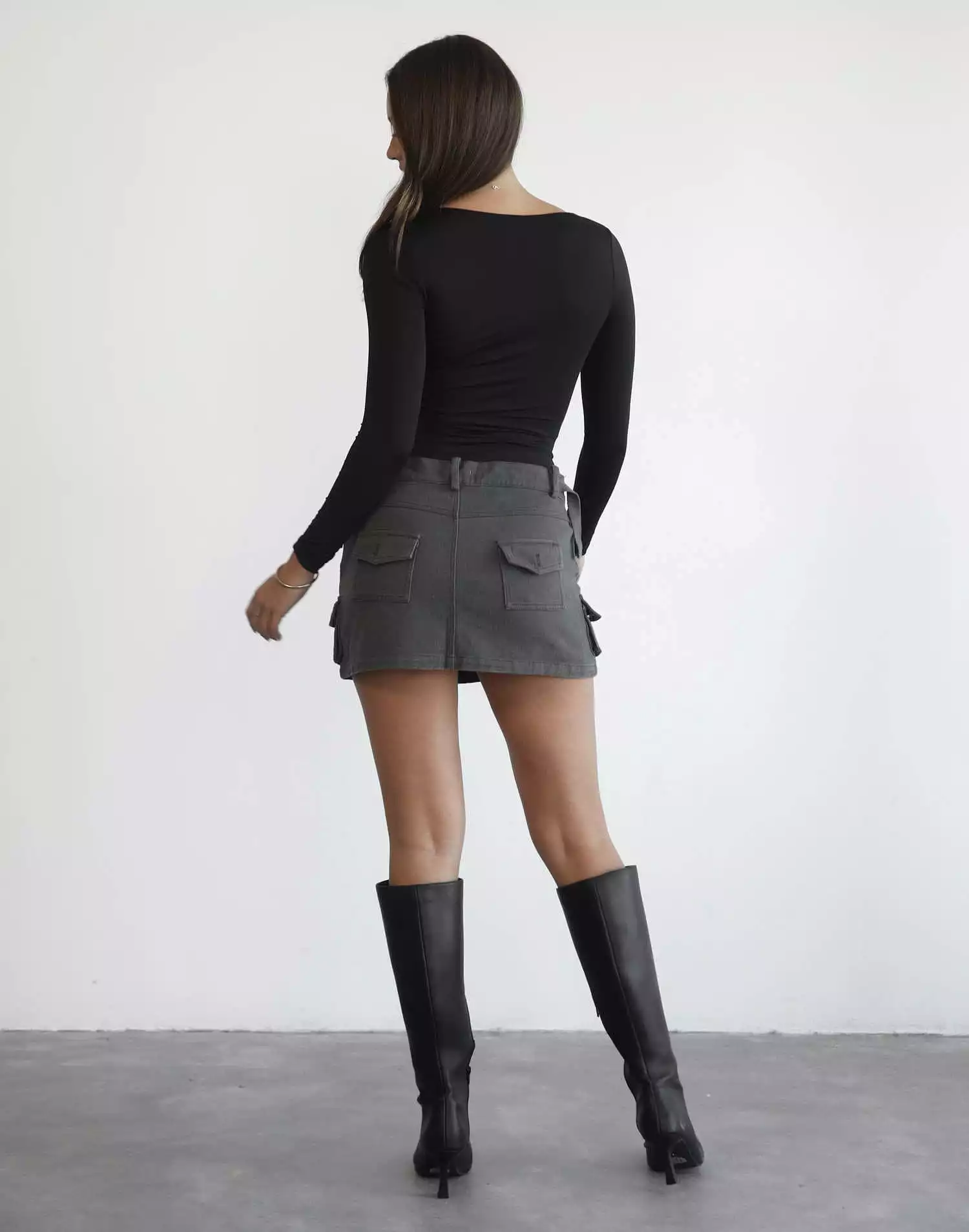 Gigi Mini Skirt - Charcoal | Shop Now!