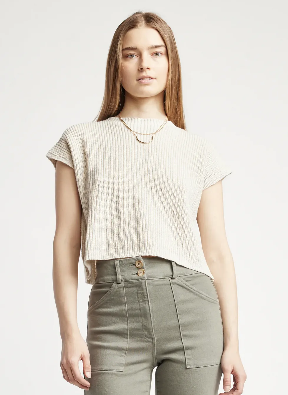 Cropped Sweater Tee - Gillian