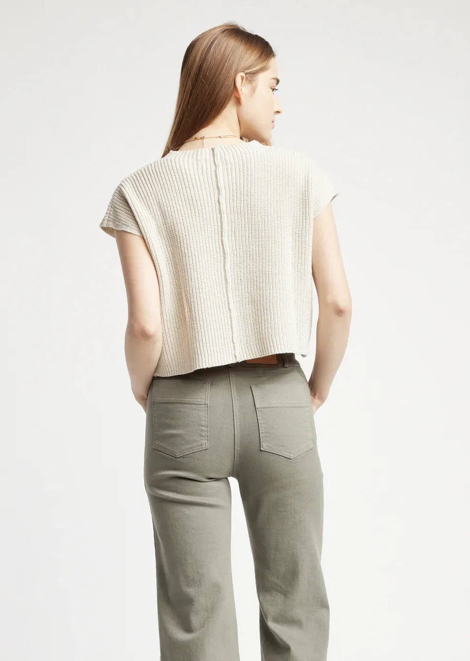 Cropped Sweater Tee - Gillian