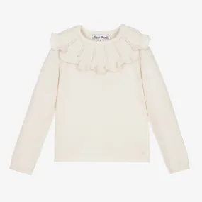 Ivory Wool Sweater for Girls