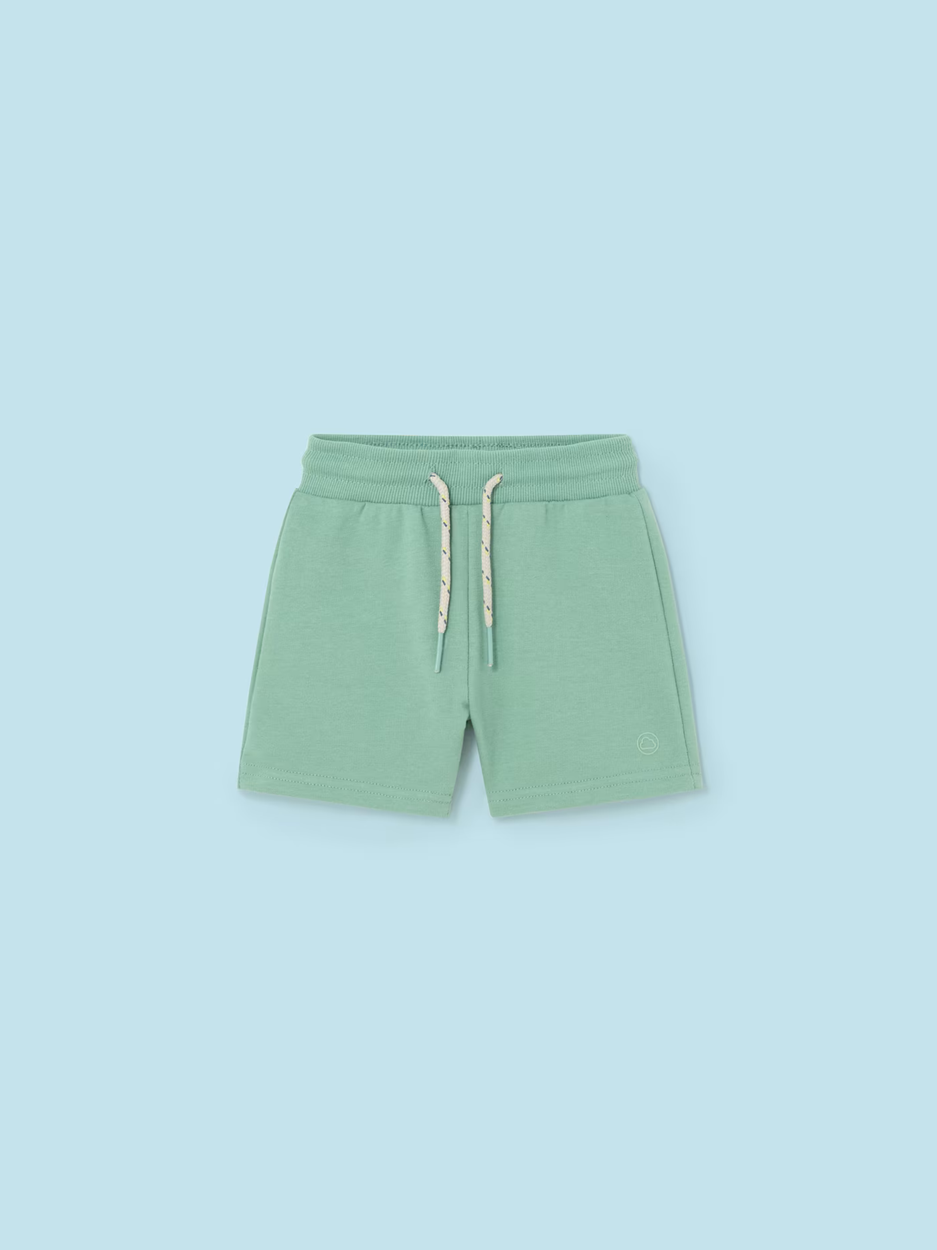 green terry shorts